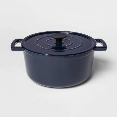 5qt Cast Iron Round Dutch Oven Navy - Threshold™