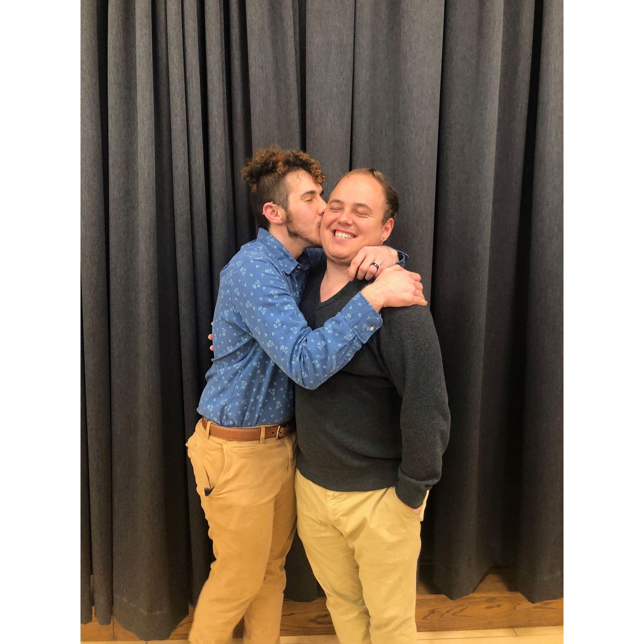 Just some kissin and smilin