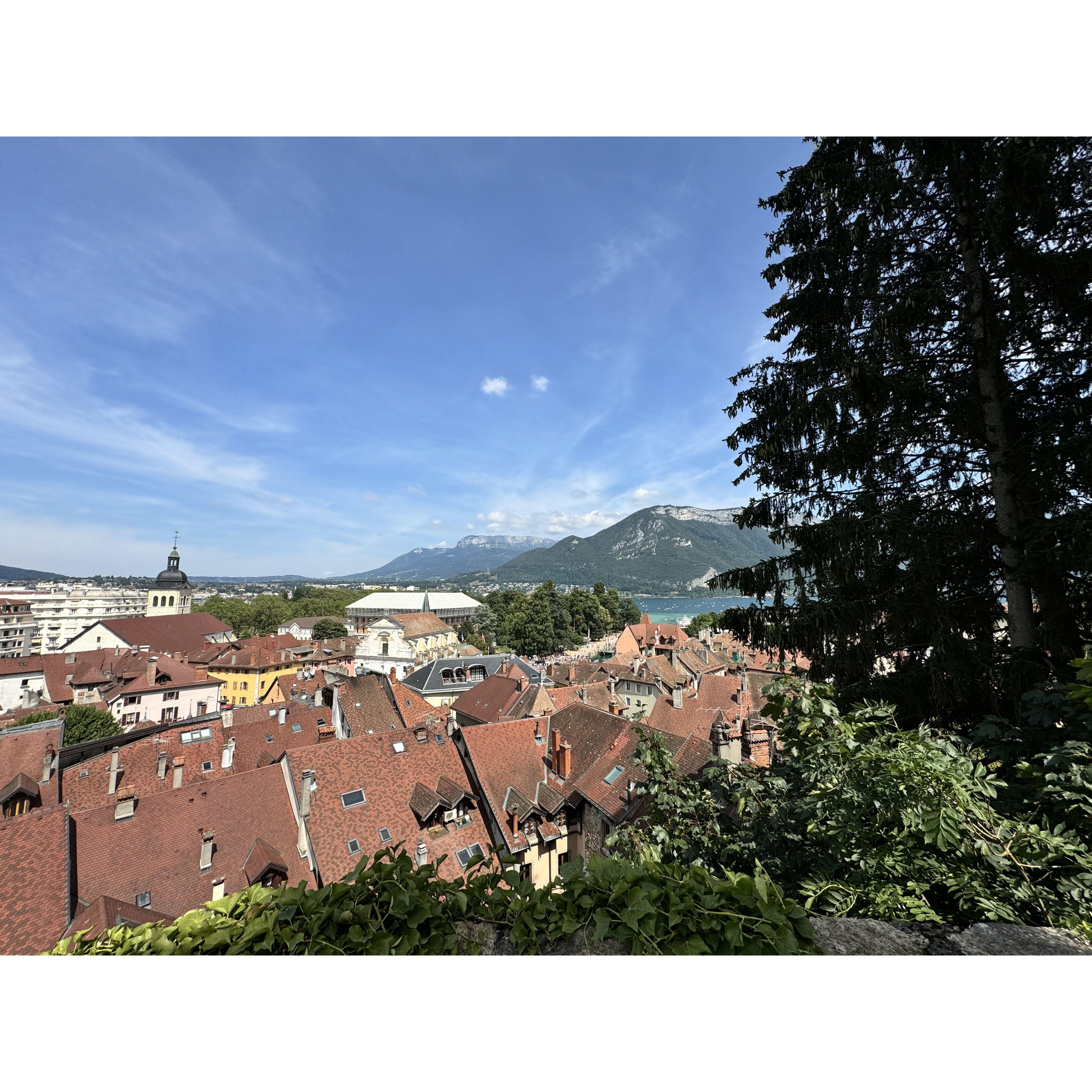 View of Annecy, France from the Musée-Château d'Annecy.