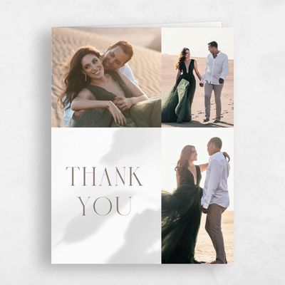 Brown Photo Wedding Thank You - Liang Multiphoto