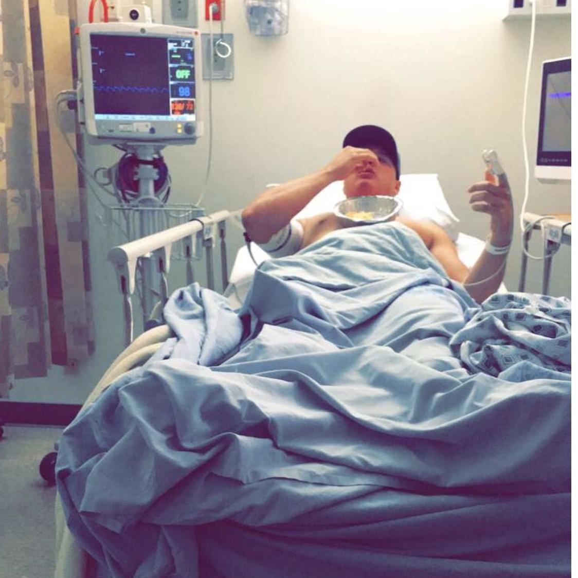 When Kelsie first flew out to see Cole during surgery