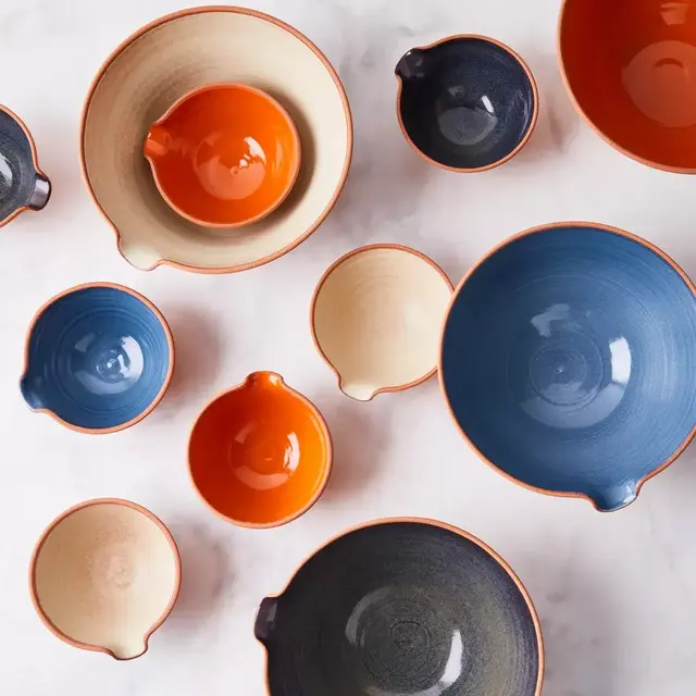 Handthrown Rustic Ceramic Pour Bowls