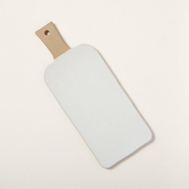 Large Glazed Stoneware Paddle Serve Board Sour Cream - Hearth & Hand™ with Magnolia