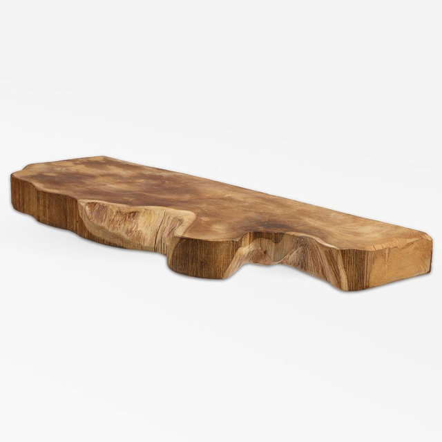 Live Edge Teak Shelf, 24"L