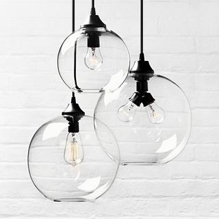 Binary Handblown Modern Glass Pendant Light