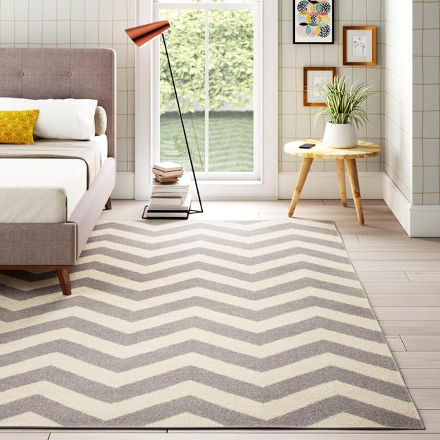 Cheney Power Loom Gray/Ivory Rug