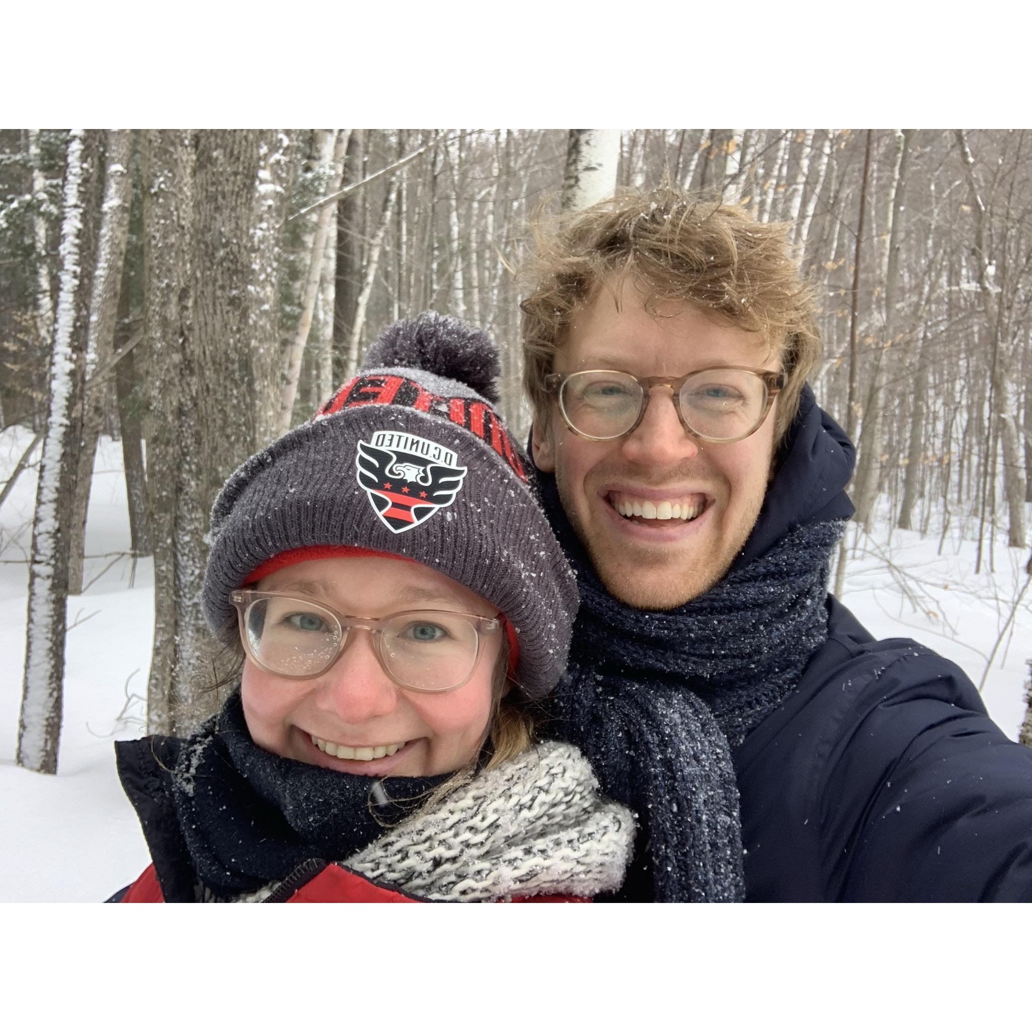 First time cross country skiing