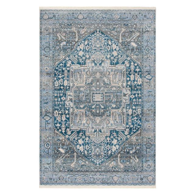 8'X10' Medallion Loomed Area Rug Charcoal/Blue - Safavieh