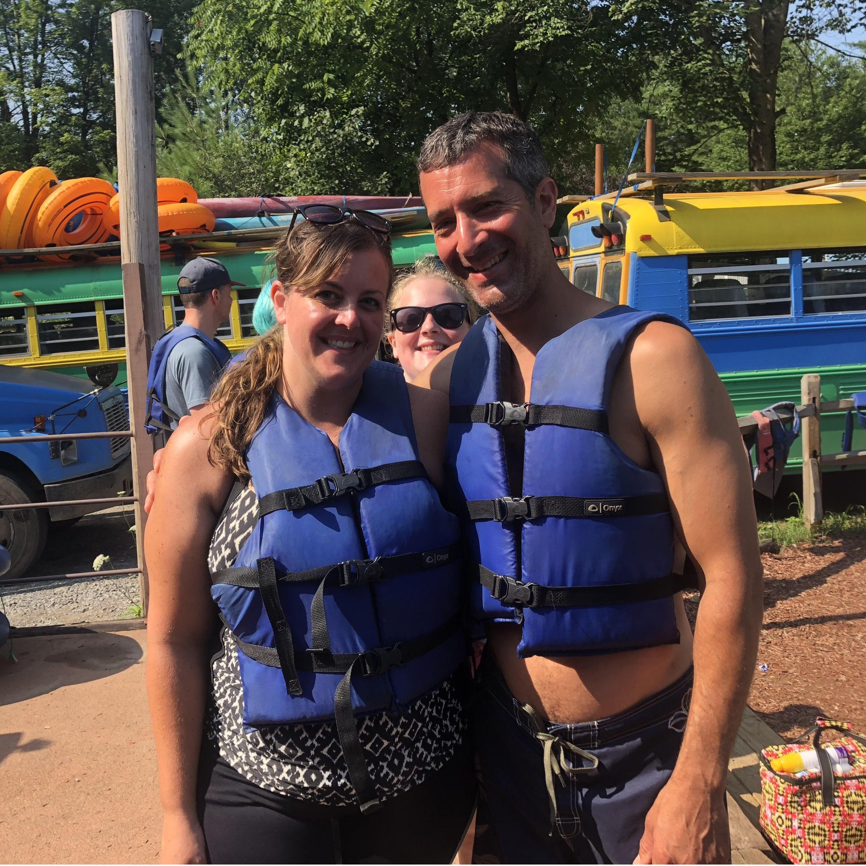 Tubing on the Hudson River.