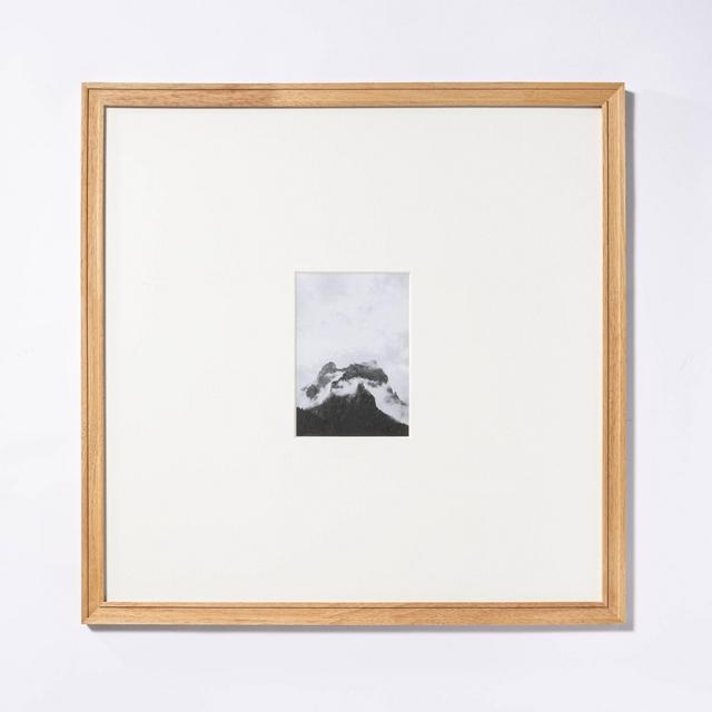20" x 20" Matted to 5" x 7" Gallery Frame Natural Wood - Threshold™ designed with Studio McGee