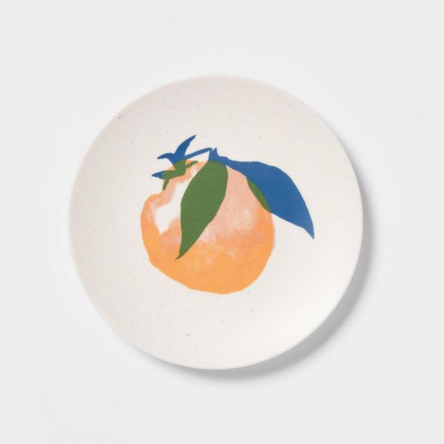 8.5" Bamboo and Melamine Peach Printed Salad Plate - Threshold™