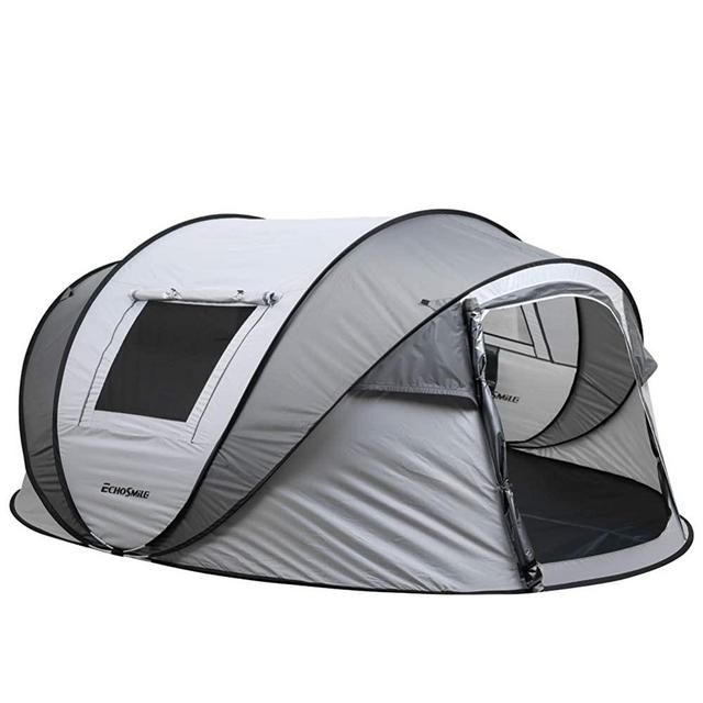EchoSmile Camping Instant Tent, 2/4/6/8 Person Pop Up Tent, Water Resistant Dome Tent, Easy Setup for Camping Hiking and Outdoor, Portable Tent with Carry Bag, for 3 Seasons