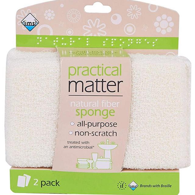 Practical Matter Organic Cotton Fiber All-Purpose Kitchen Sponge (Pack of 2)