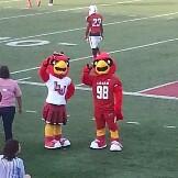 We both were the mascots for Lamar in the Fall of 2015