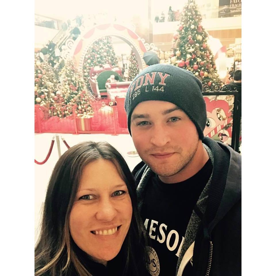 Christmas 2016.  Mall Santa was too long.  We got him in the background!