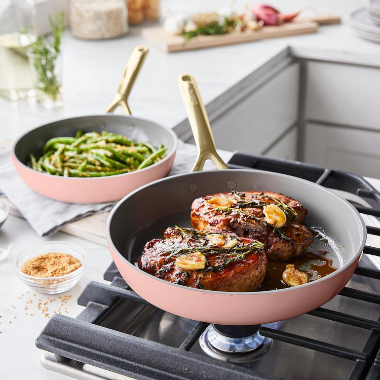 GreenPan, GP5 Champagne Ceramic Non-Stick 11-Piece Cookware Set | Zola