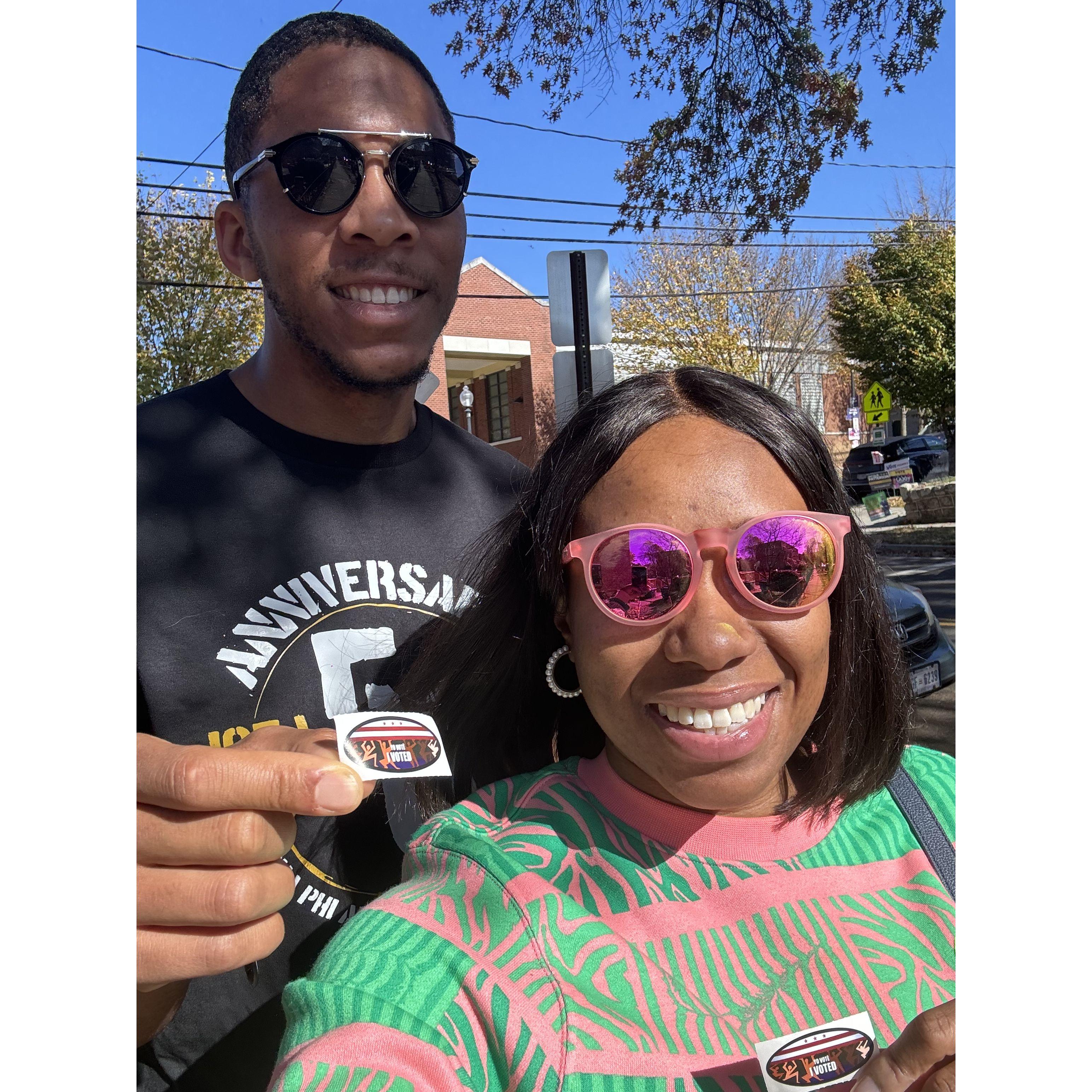 Shakye was sick, but we still vote