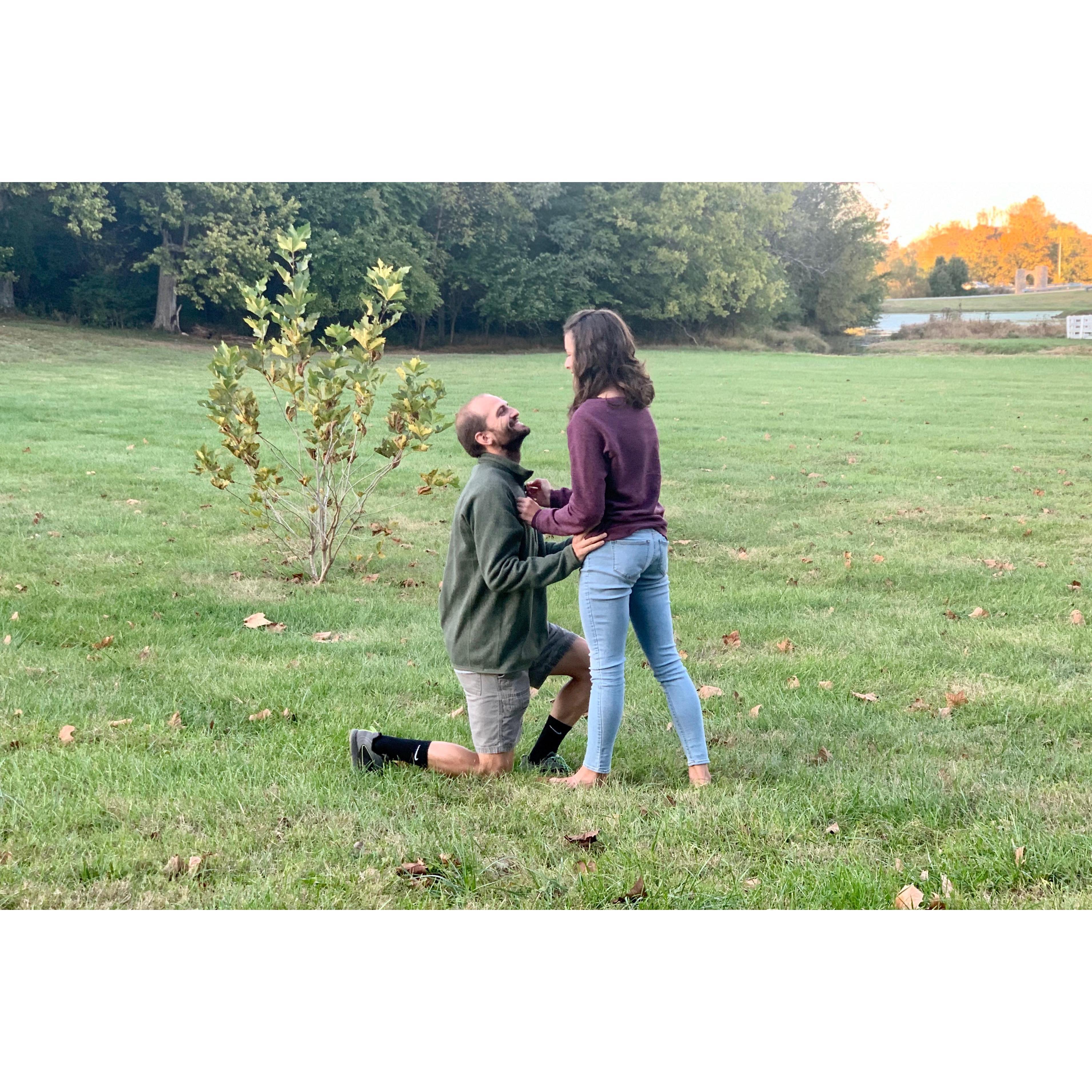 The sweetest proposal, John took Tabitha back to the place where they first met.