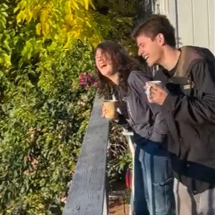 Our first day of officially dating, the start of many morning coffees