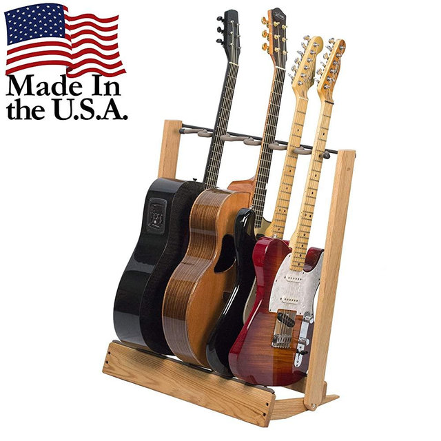 Guitar Stand for 6 Electric or Bass,or 3 Acoustic Guitars – Stand Accessories for Home or Studio - Keeps Musical Instruments Safe without Hard Cases