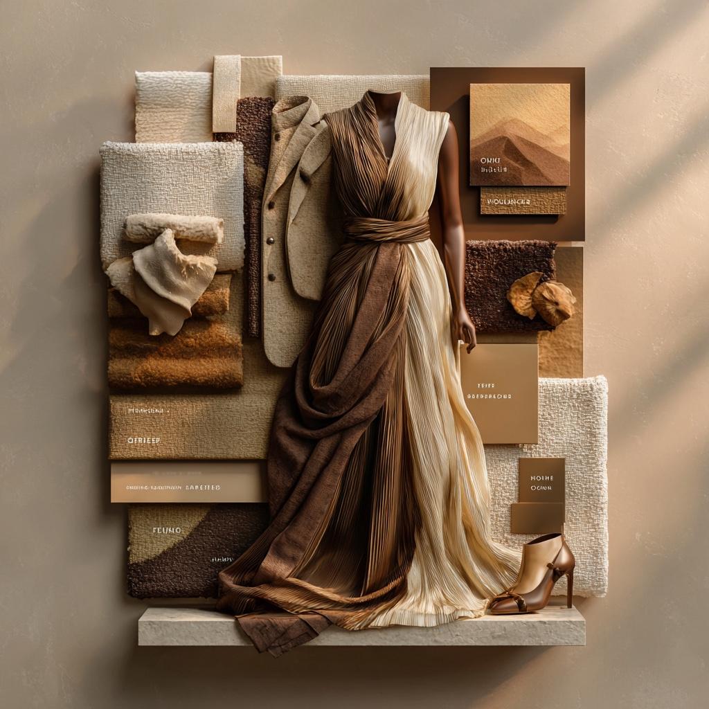 Set within the artistic landscape of Hotel Xcaret Arte, this look deepens our palette of Honey, Cream, Almond, and Mocha with touches of Cocoa and Espresso.