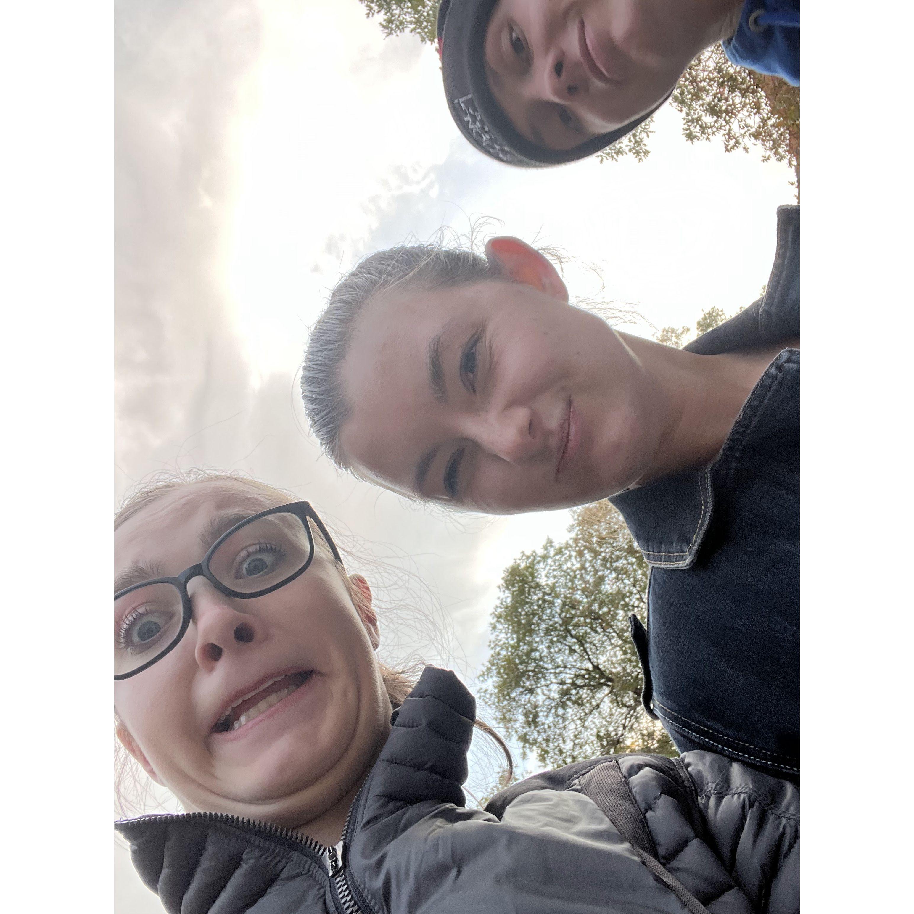 A candid photo of us just *around each other* but I totally liked her