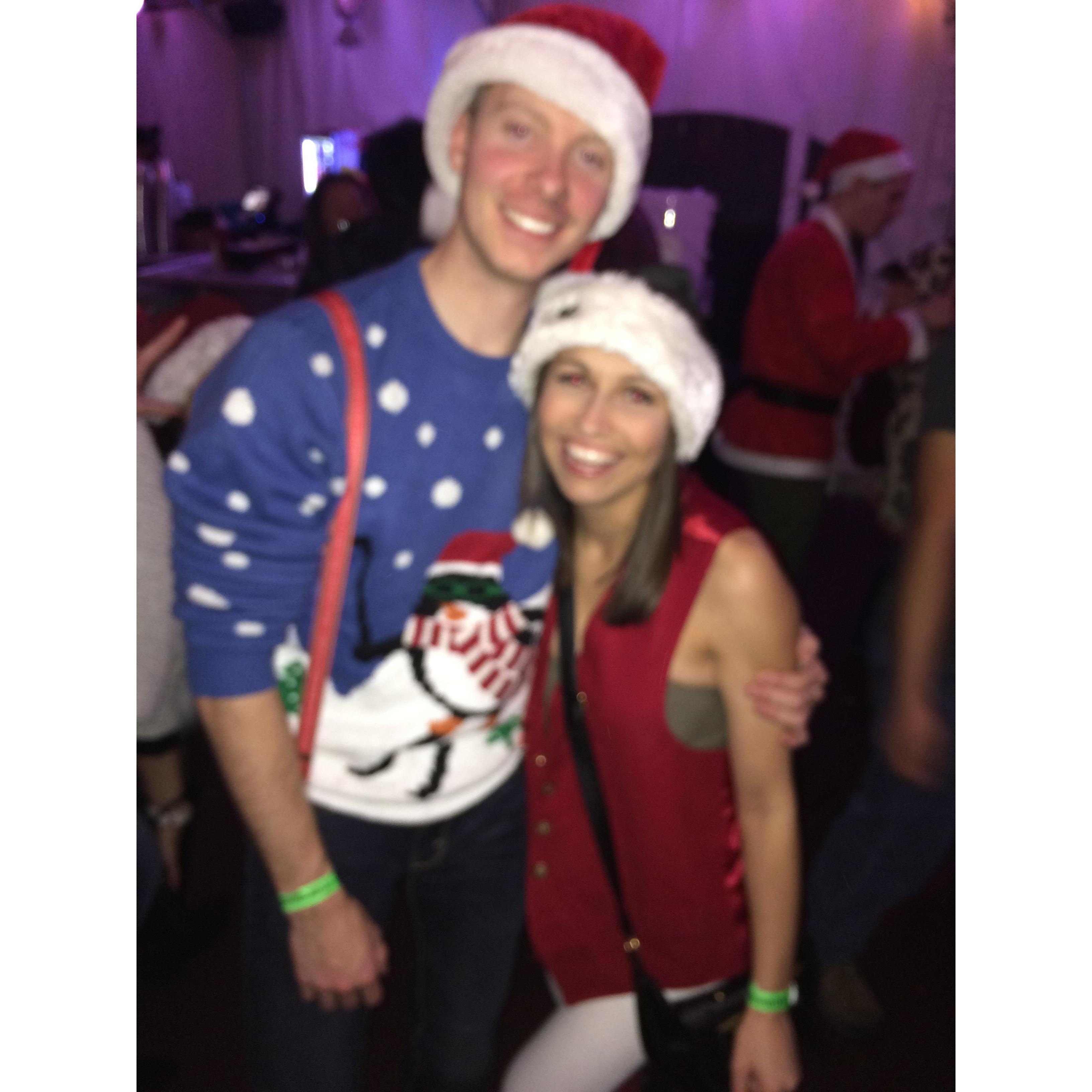 The night we met! Santacon 
Portland, Oregon 12/2015