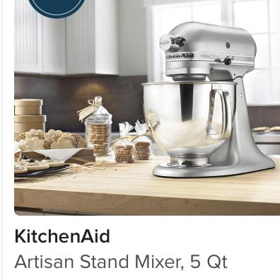 Kitchen Aid - Artisan stand mixer (5 qt)
