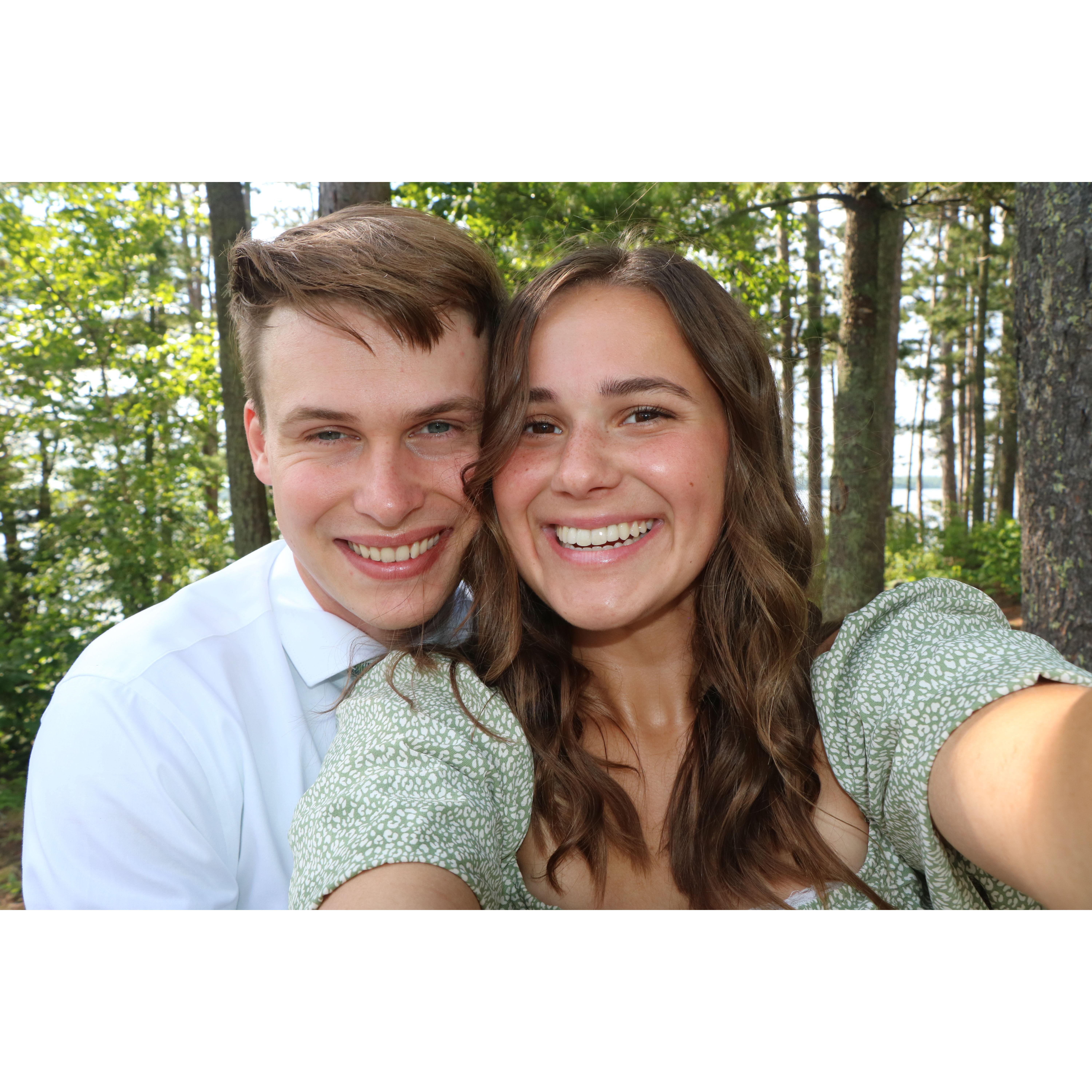 Moments before he popped the question!!!