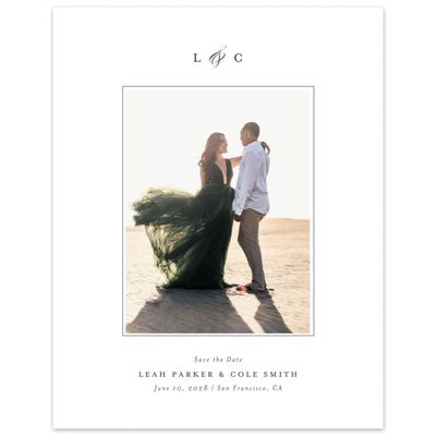 White Wedding Digital Save the Date - Ivoire Photo