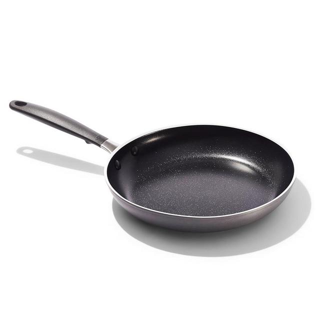 OXO 10” Non-Stick Every Day Frying Pan, BPA-Free Comfort Grip Silicone Handle, Dishwasher & Oven Safe, PFAS-Free Ceramic Skillet, Black