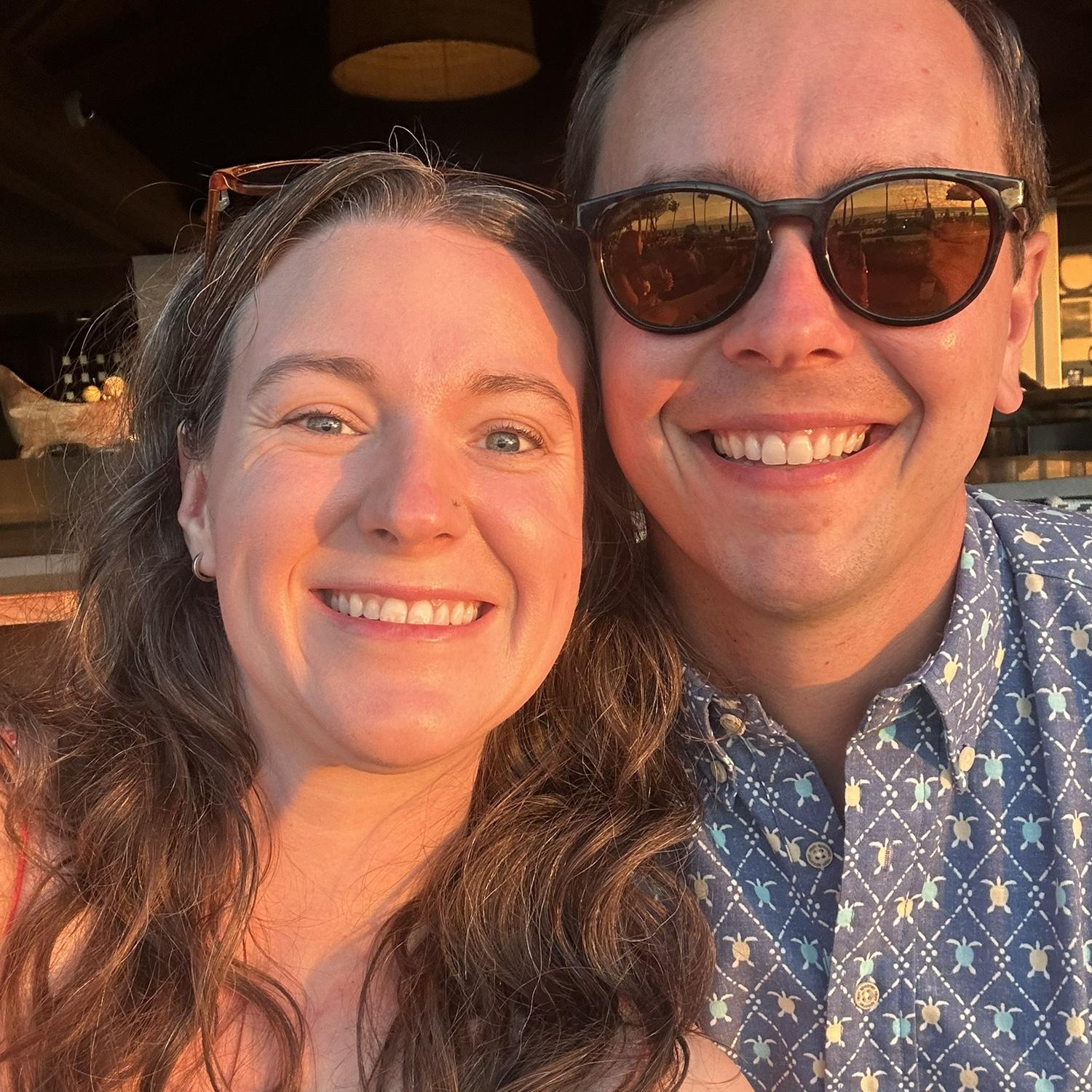 Enjoying the beautiful Hawaii sunset.
