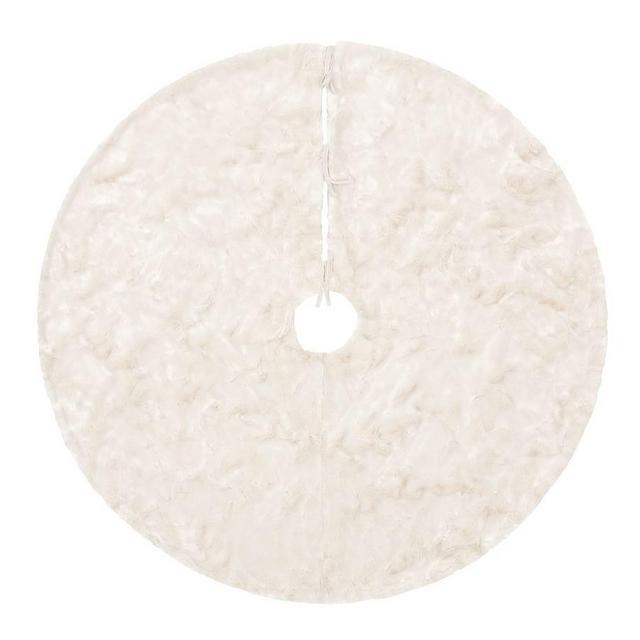 Faux Fur Tree Skirts, Ivory Alpaca