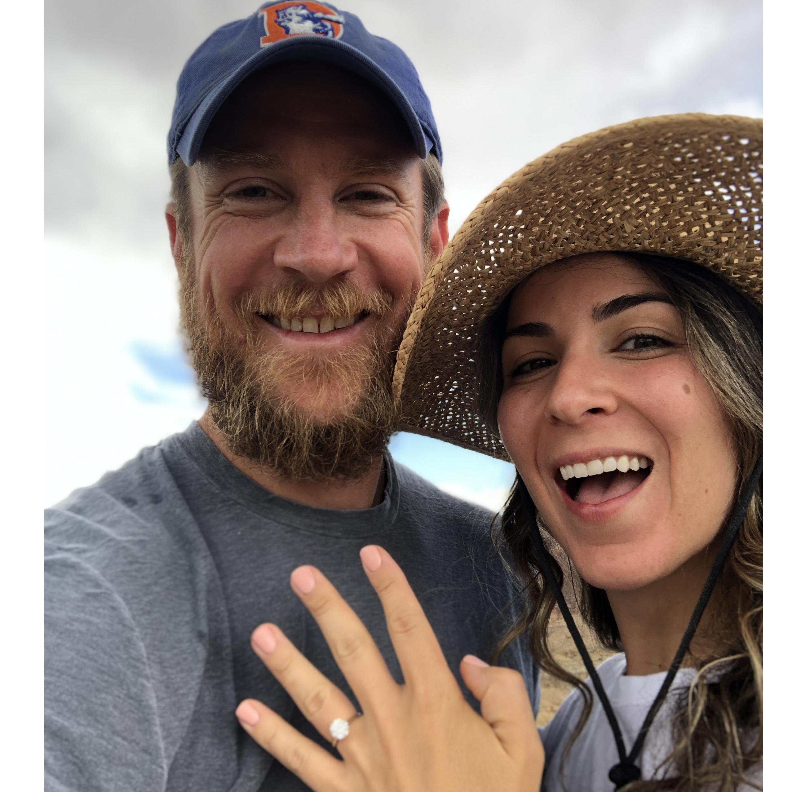 Kicking off our month long road trip the afternoon after Matt proposed!