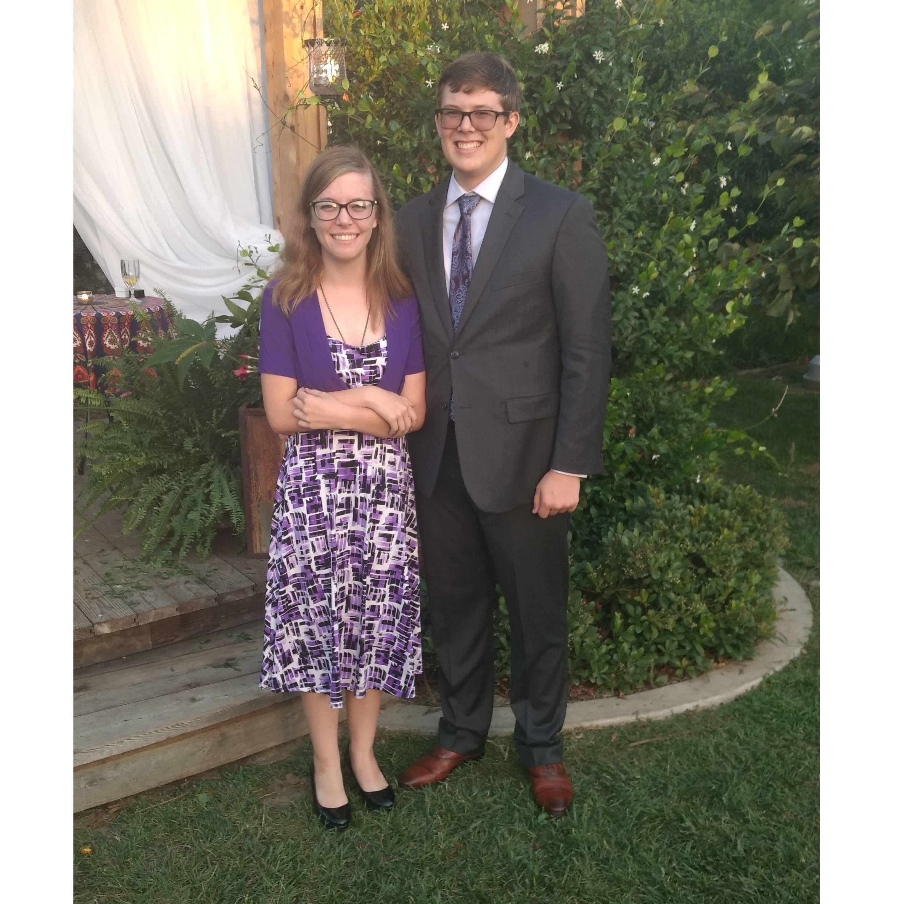Attending our first wedding as guests, July 2017