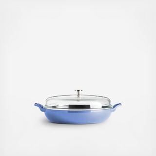 Metallic Braiser with Glass Lid