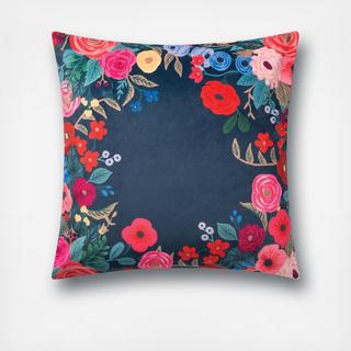 Floral Wreath Throw Pillow
