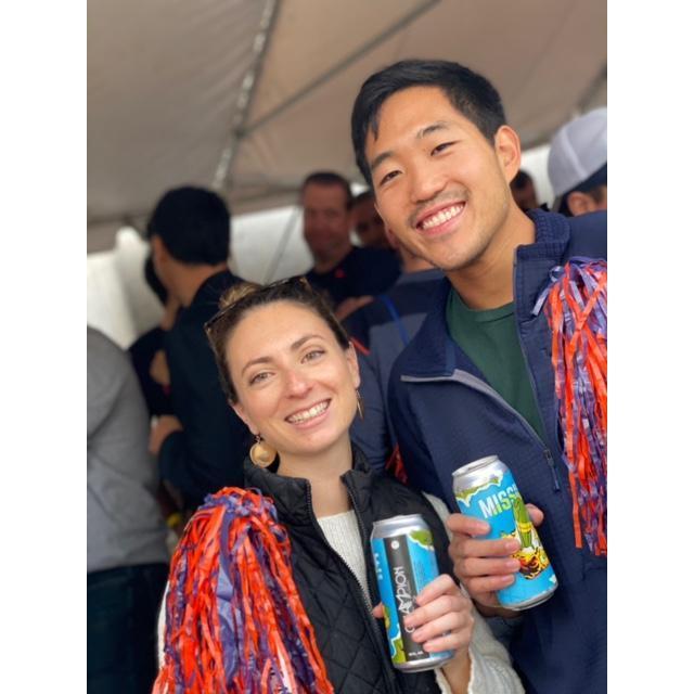 Cheering on the Hoos, even though neither one of us went to UVA...