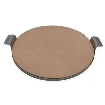 Artisanal Kitchen Supply® 15-Inch Pizza Stone with Stainless Steel Tray
