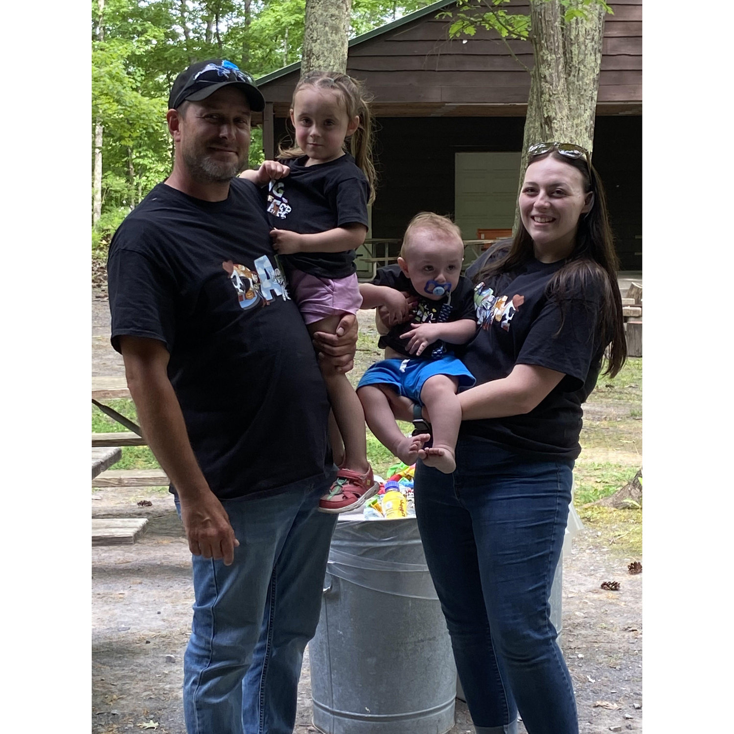 Derick's birthday with Mommy, Daddy and big sister, much love!