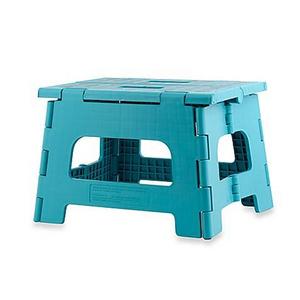 Kikkerland® Easy Folding Step Stool in Aqua