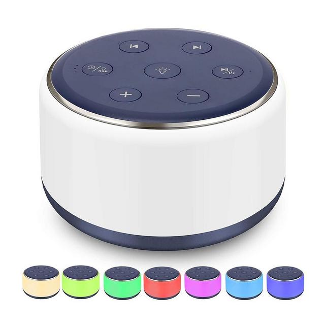 Sound Machine for Sleeping Kids - Adults Portable White Noise Machine with Night Light, 34 Soothing Noises, Nursery Decor Baby Lullaby Machine, Auto-Off Timer