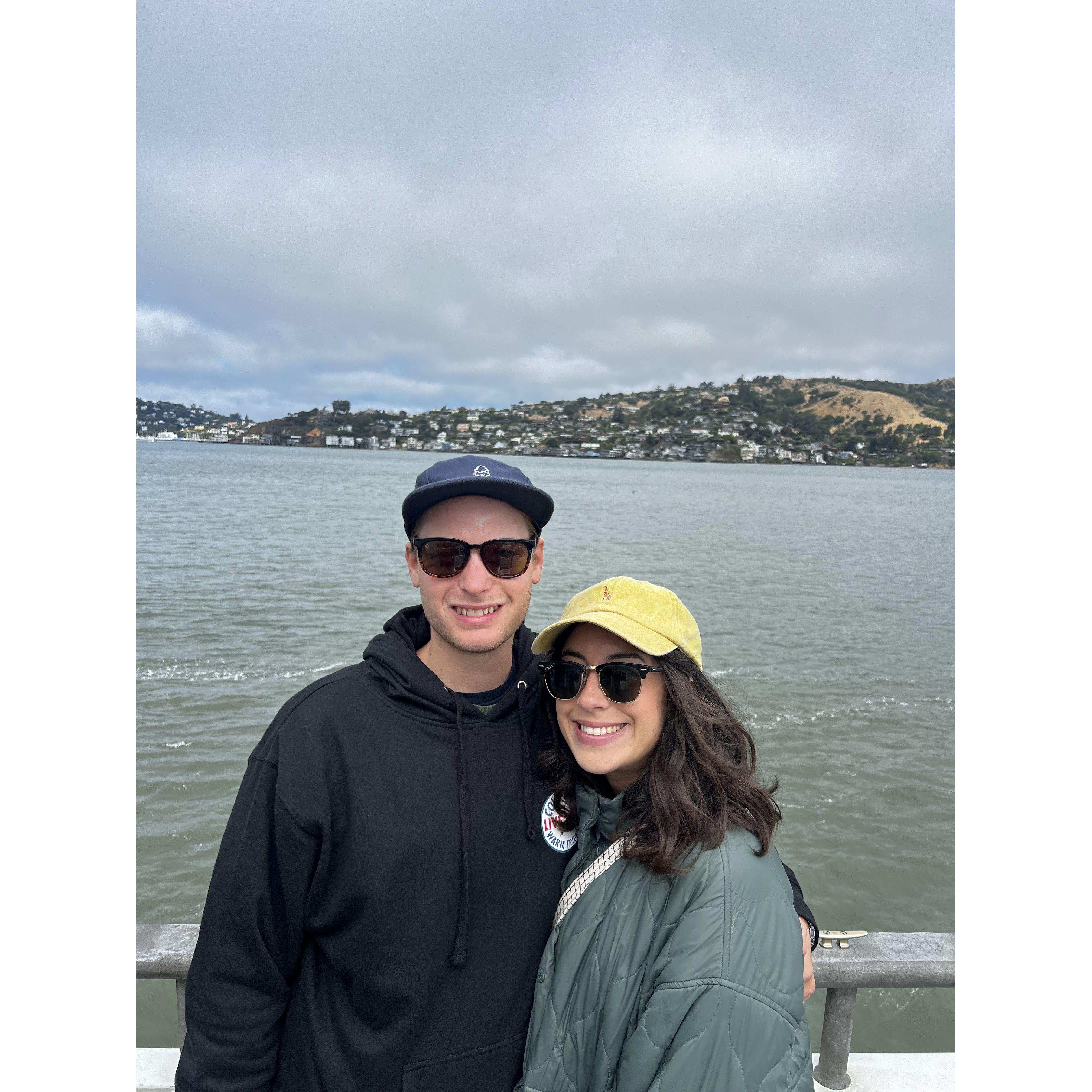 04/24: A photo of us on a boat to Sausalito.