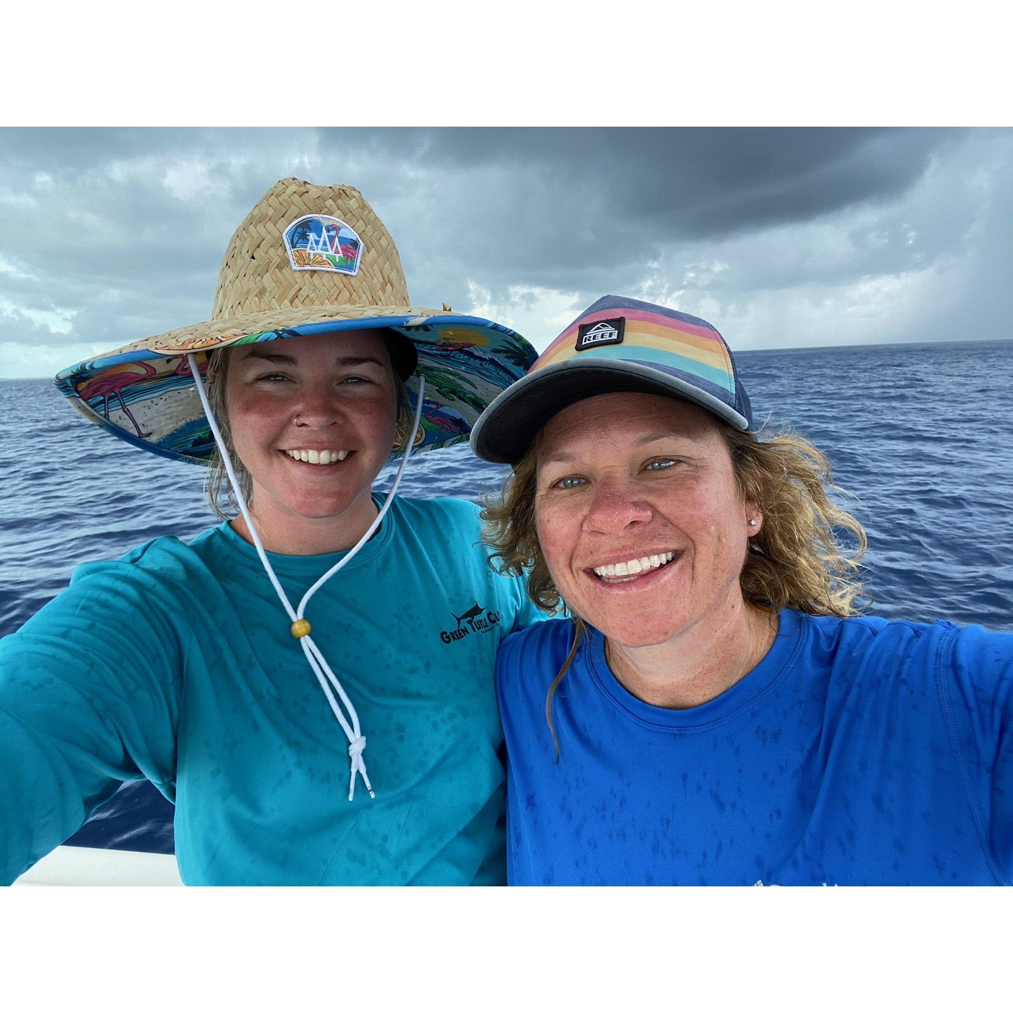 Our first-time deep-sea fishing together