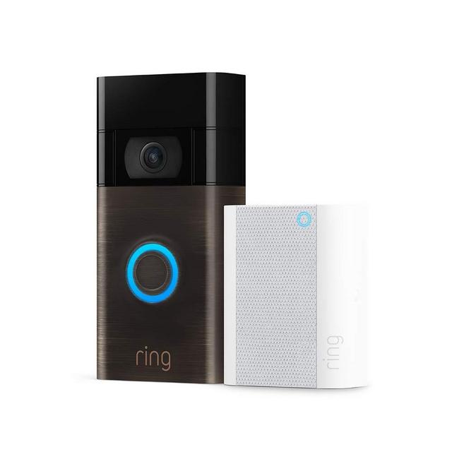 All-new Ring Video Doorbell – Venetian Bronze with Ring Chime (2020 release)
