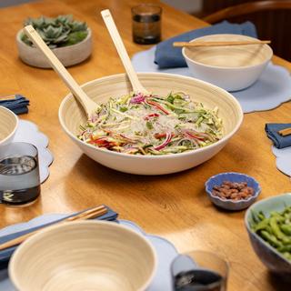 Lexa Bamboo 5-Piece Bowl & Utensil Set