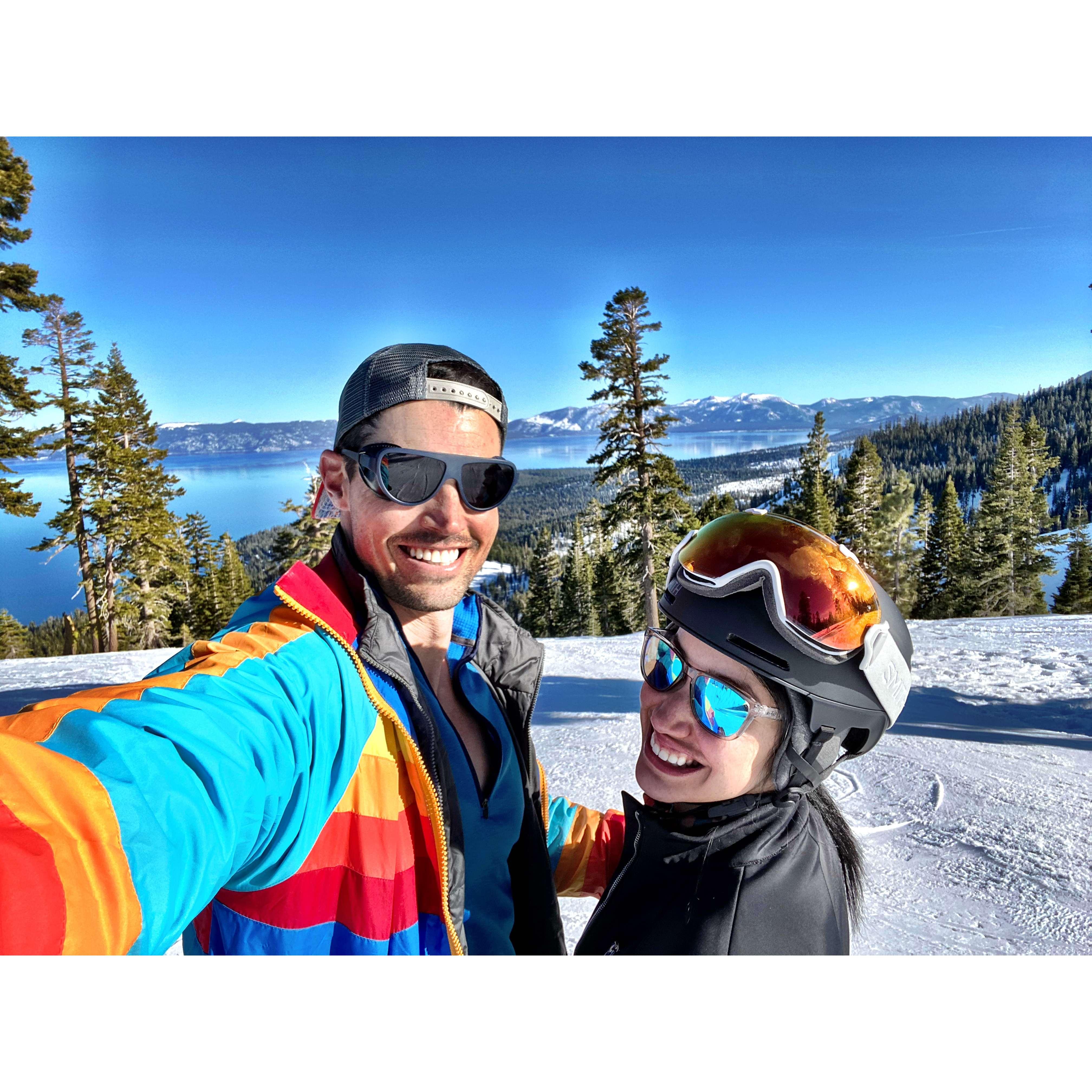 Andreas First ski lesson in Tahoe