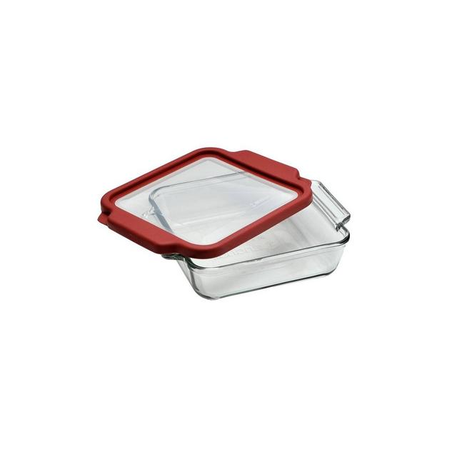 Anchor Hocking Glass Baking Dish with Plastic Storage Lid, 2 Qt