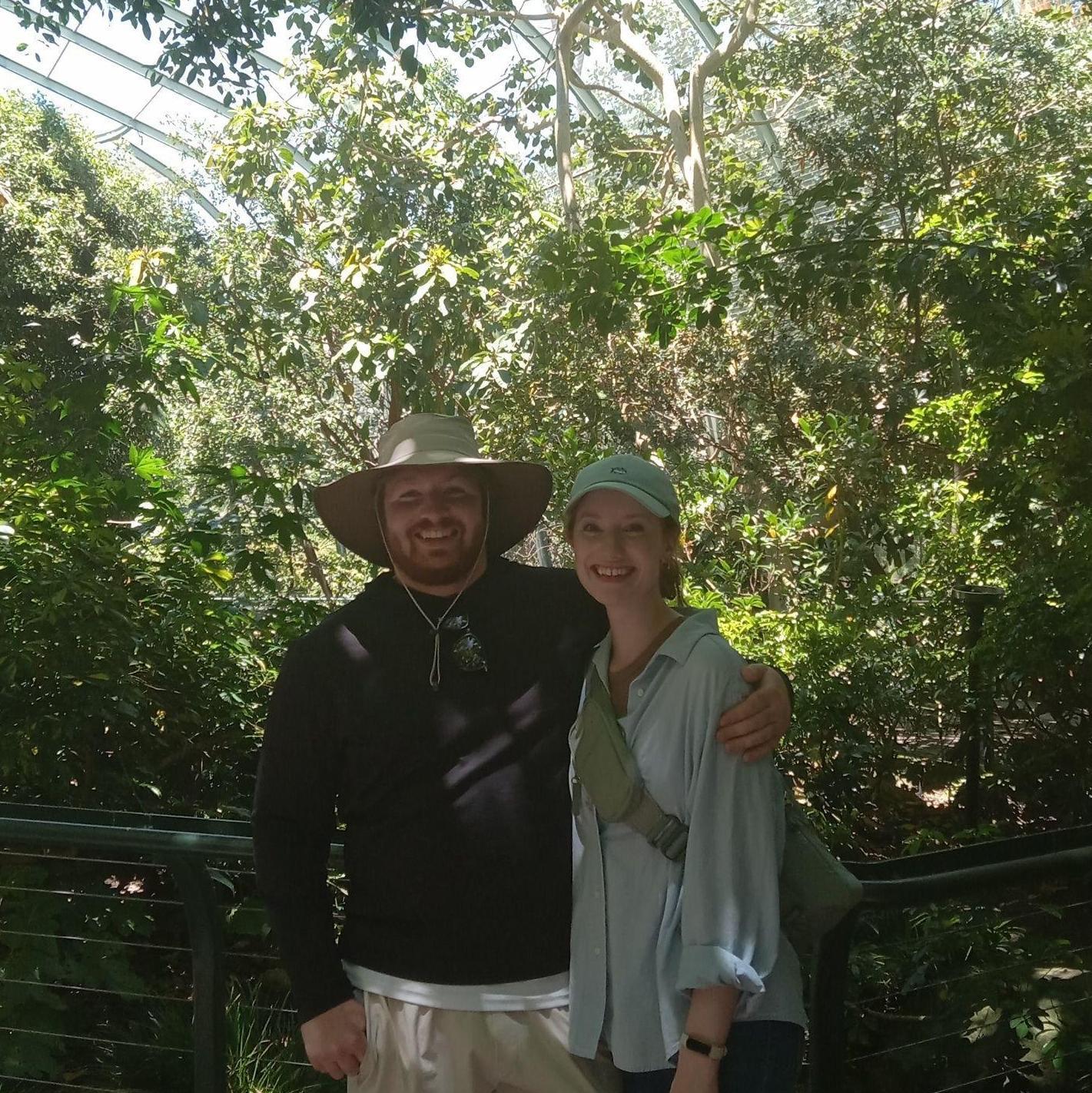 William & Amy explore the avian habitat at the San Diego Zoo.