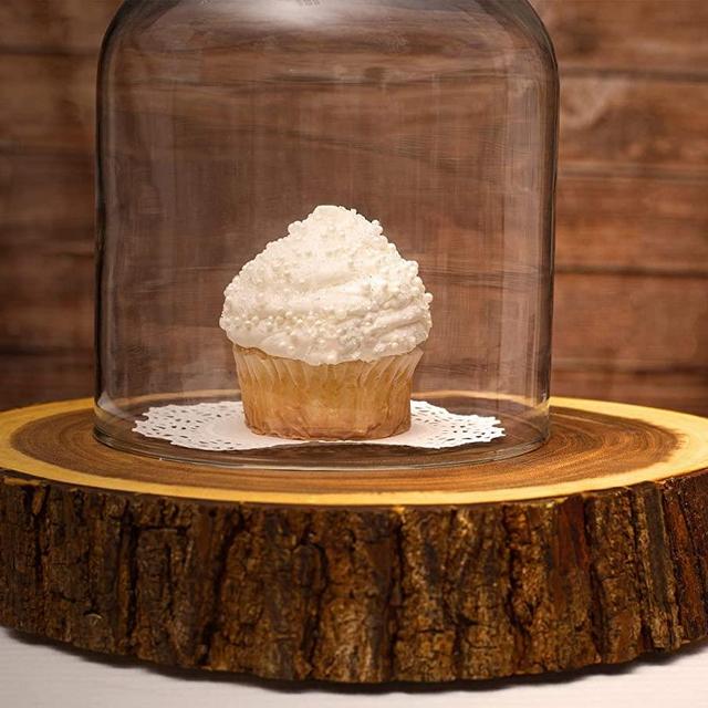 Wood Slices for Centerpieces - (13" DIAMETER and 2" THICK) Exotic East Indian Redwood Mahogany. The Perfect Wood Rounds for Rustic Wedding Decorations, Wood Cake Stand, and Wood Slab Decor.